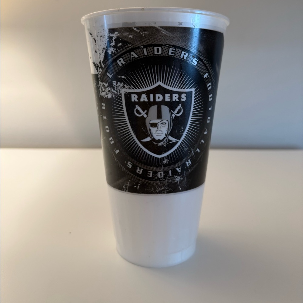 NFL Oakland Raiders Black and White Football Cup